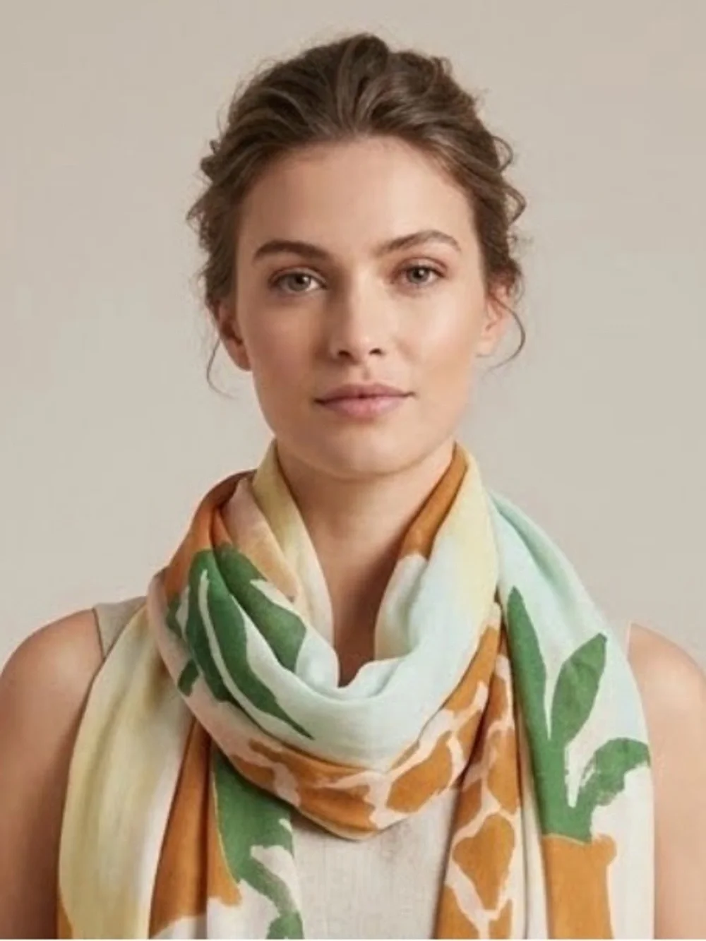 Anthropologie Geranium Drawing Room Scarf